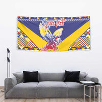 Personalized Colombia Christmas Tapestry Andean Condor With Seamless Pattern - Wonder Print Shop