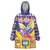 Personalized Colombia Christmas Wearable Blanket Hoodie Andean Condor With Seamless Pattern - Wonder Print Shop