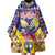 Personalized Colombia Christmas Wearable Blanket Hoodie Andean Condor With Seamless Pattern - Wonder Print Shop