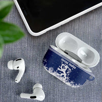 Finland Christmas Hannunvaakuna AirPods Case Hyvaa Joulua Nordic Snow Lion Blue Version - Wonder Print Shop