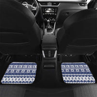 Finland Christmas Hannunvaakuna Car Mats Hyvaa Joulua Nordic Snow Lion Blue Version - Wonder Print Shop