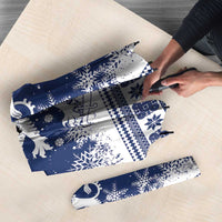 Finland Christmas Hannunvaakuna Umbrella Hyvaa Joulua Nordic Snow Lion Blue Version - Wonder Print Shop