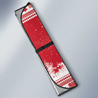 Finland Christmas Hannunvaakuna Auto Sun Shade Hyvaa Joulua Nordic Snow Lion Red Version - Wonder Print Shop