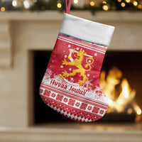 Finland Christmas Hannunvaakuna Christmas Stocking Hyvaa Joulua Nordic Snow Lion Red Version - Wonder Print Shop