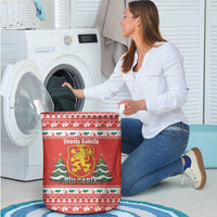 Bulgaria Christmas Laundry Basket Merry Xmas Lion Crest - Wonder Print Shop