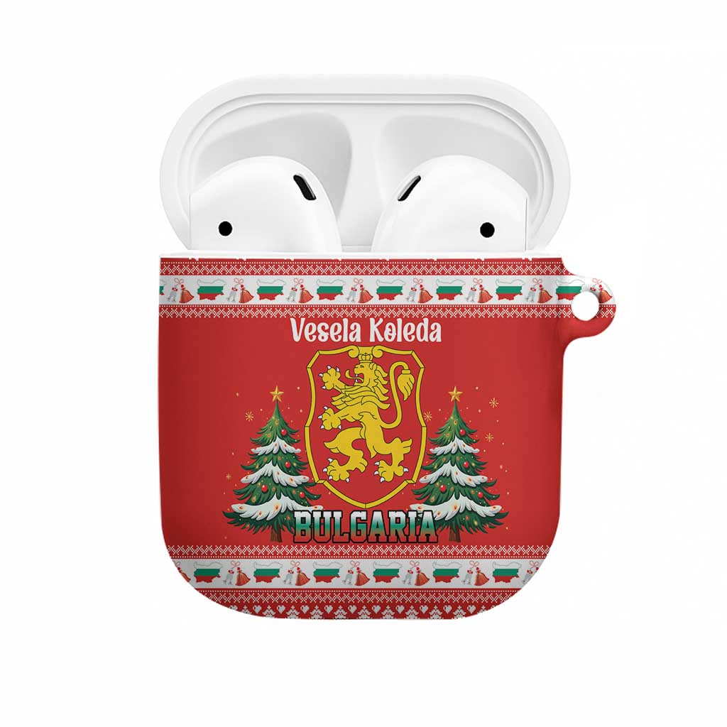 Bulgaria Christmas AirPods Case Merry Xmas Lion Crest - Wonder Print Shop