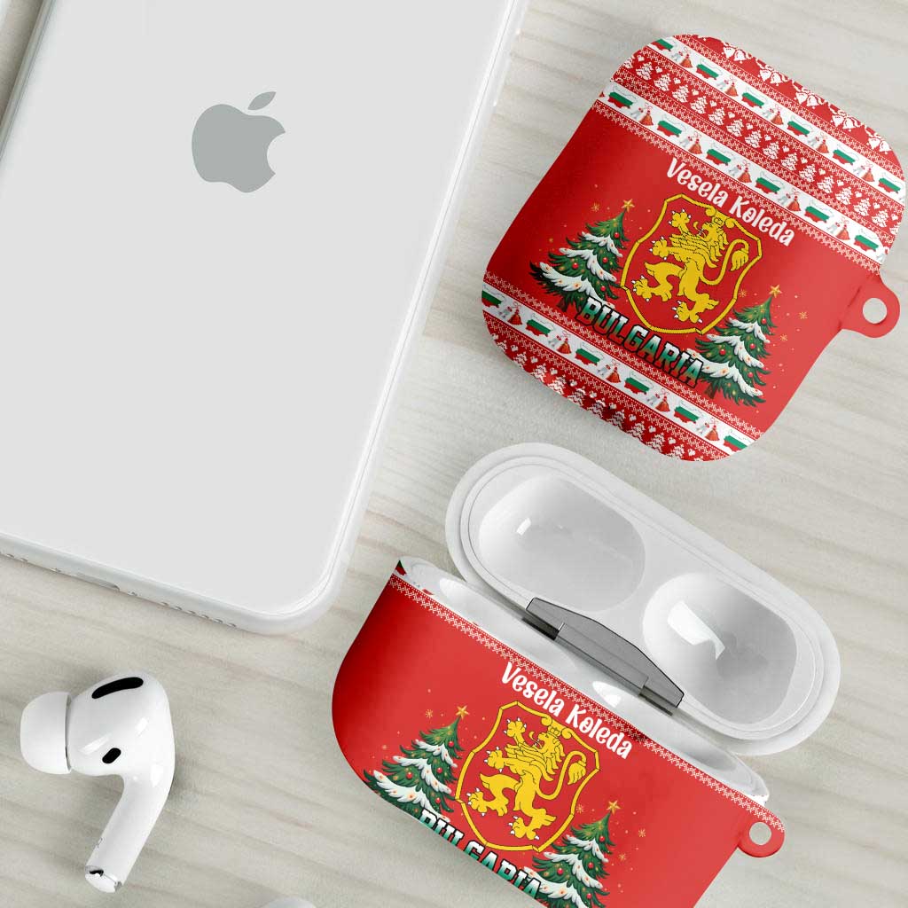 Bulgaria Christmas AirPods Case Merry Xmas Lion Crest - Wonder Print Shop