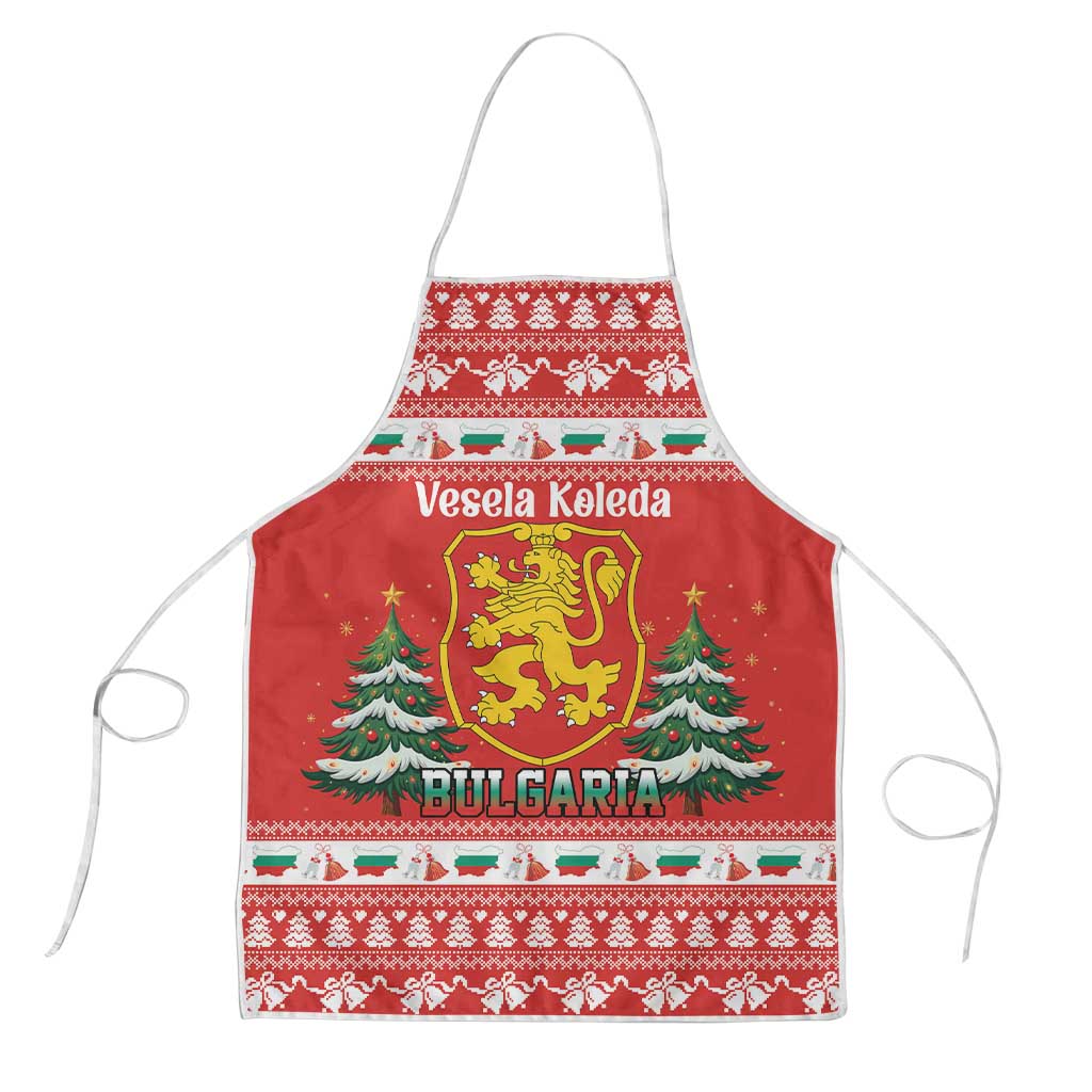 Bulgaria Christmas Apron Merry Xmas Lion Crest - Wonder Print Shop