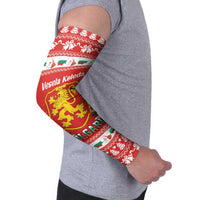 Bulgaria Christmas Arm Sleeves Merry Xmas Lion Crest - Wonder Print Shop