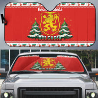 Bulgaria Christmas Auto Sun Shade Merry Xmas Lion Crest - Wonder Print Shop