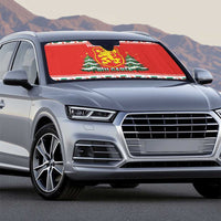 Bulgaria Christmas Auto Sun Shade Merry Xmas Lion Crest - Wonder Print Shop