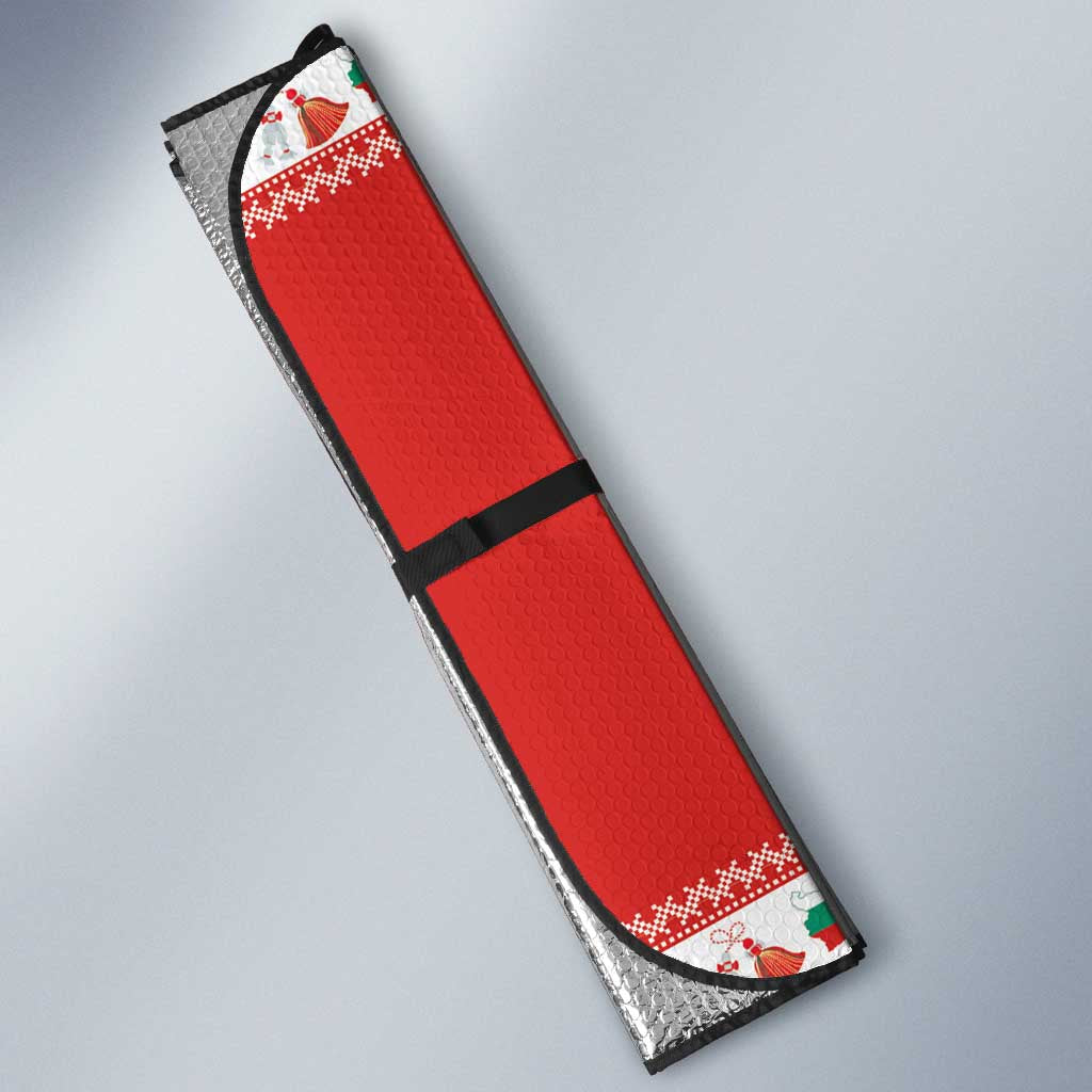 Bulgaria Christmas Auto Sun Shade Merry Xmas Lion Crest - Wonder Print Shop