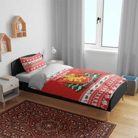 Bulgaria Christmas Bedding Set Merry Xmas Lion Crest - Wonder Print Shop