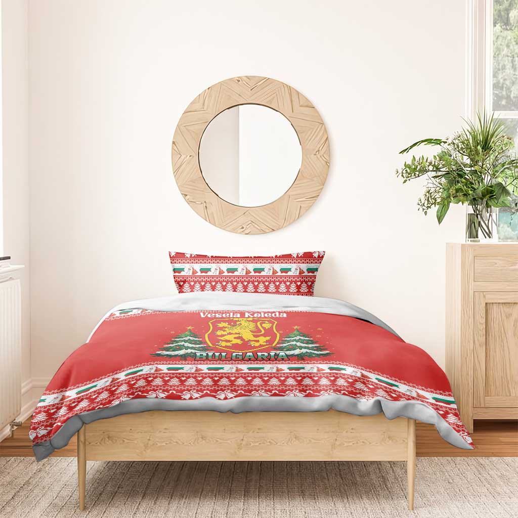 Bulgaria Christmas Bedding Set Merry Xmas Lion Crest - Wonder Print Shop