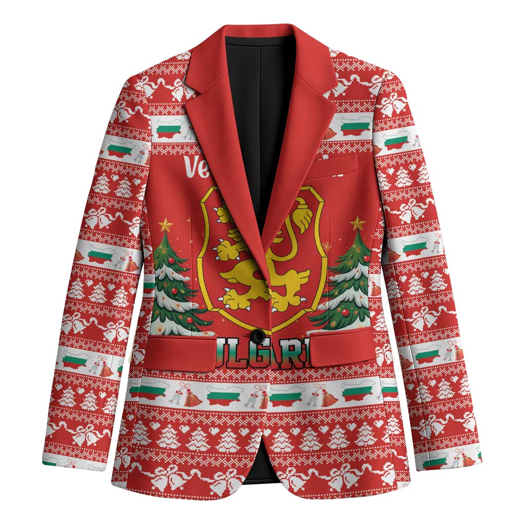 Bulgaria Christmas Blazer Merry Xmas Lion Crest - Wonder Print Shop