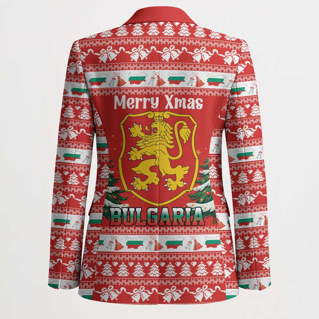 Bulgaria Christmas Blazer Merry Xmas Lion Crest - Wonder Print Shop