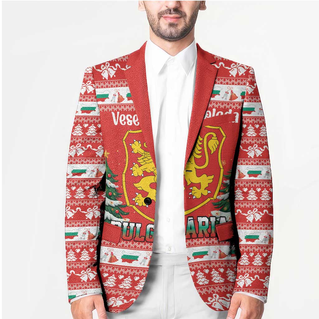 Bulgaria Christmas Blazer Merry Xmas Lion Crest - Wonder Print Shop