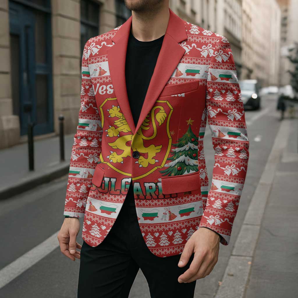 Bulgaria Christmas Blazer Merry Xmas Lion Crest - Wonder Print Shop
