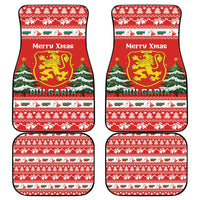 Bulgaria Christmas Car Mats Merry Xmas Lion Crest - Wonder Print Shop