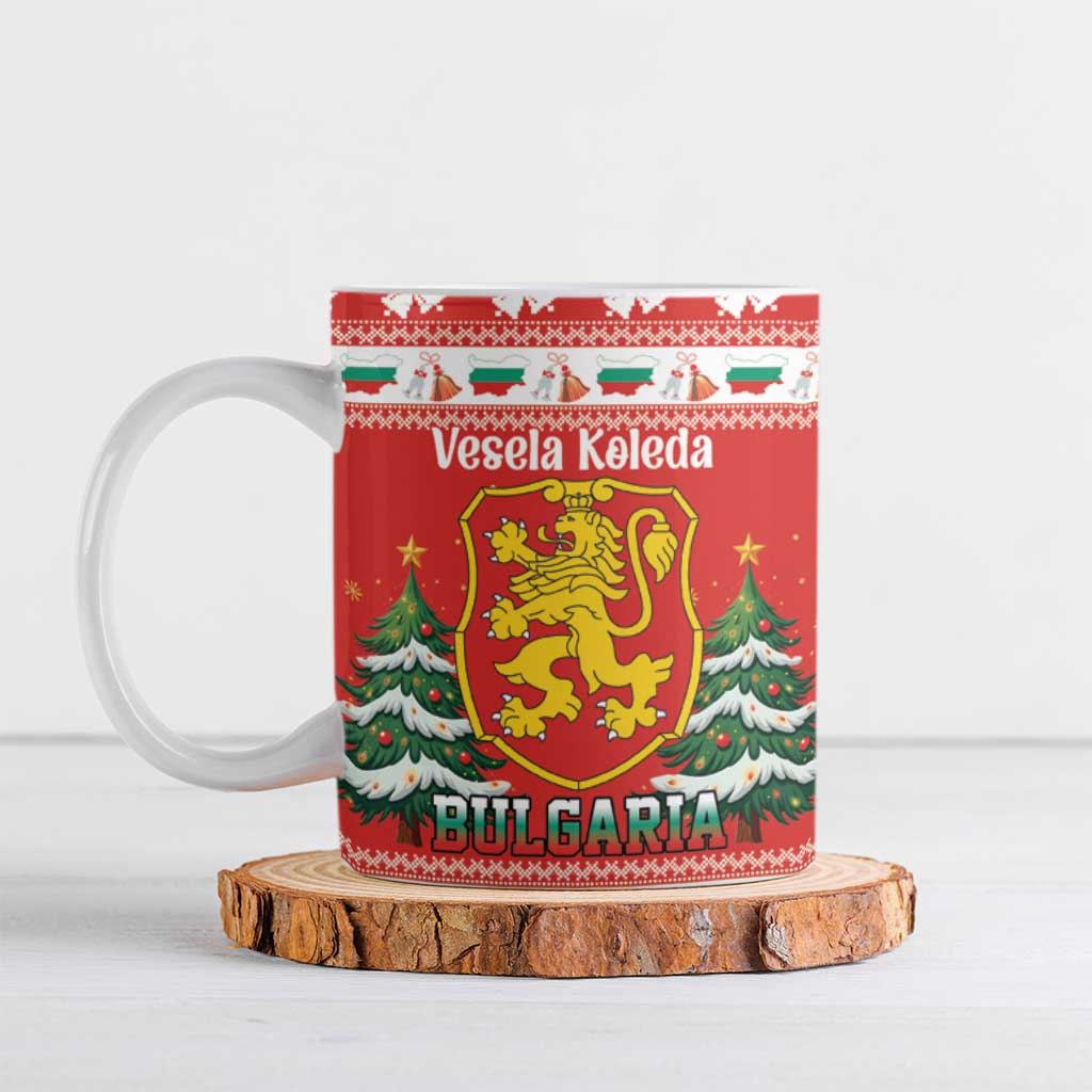 Bulgaria Christmas Ceramic Mug Merry Xmas Lion Crest - Wonder Print Shop