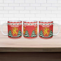Bulgaria Christmas Ceramic Mug Merry Xmas Lion Crest - Wonder Print Shop