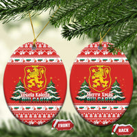 Bulgaria Christmas Ceramic Ornament Merry Xmas Lion Crest - Wonder Print Shop