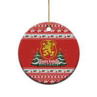 Bulgaria Christmas Ceramic Ornament Merry Xmas Lion Crest - Wonder Print Shop