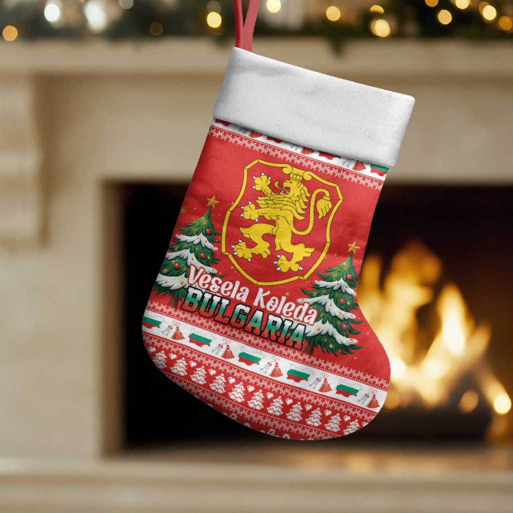 Bulgaria Christmas Stocking Merry Xmas Lion Crest - Wonder Print Shop