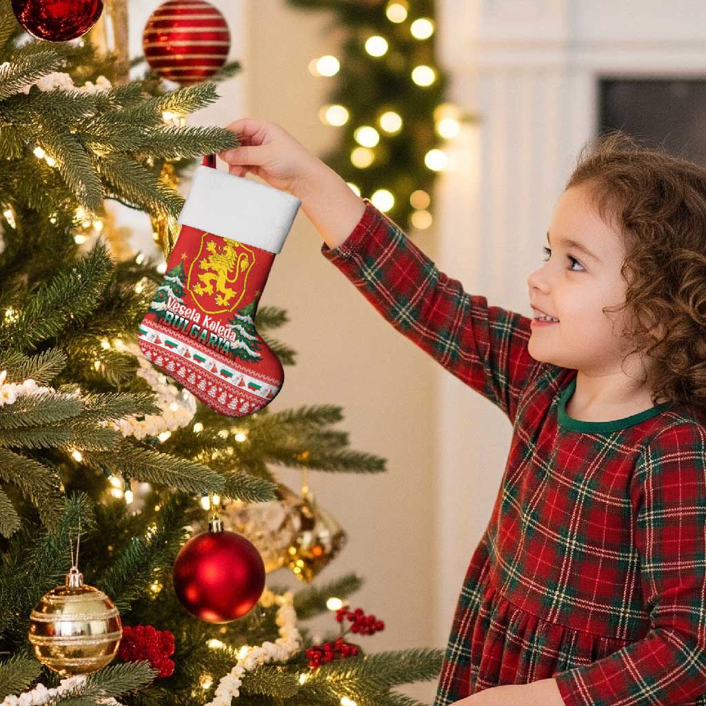 Bulgaria Christmas Stocking Merry Xmas Lion Crest - Wonder Print Shop