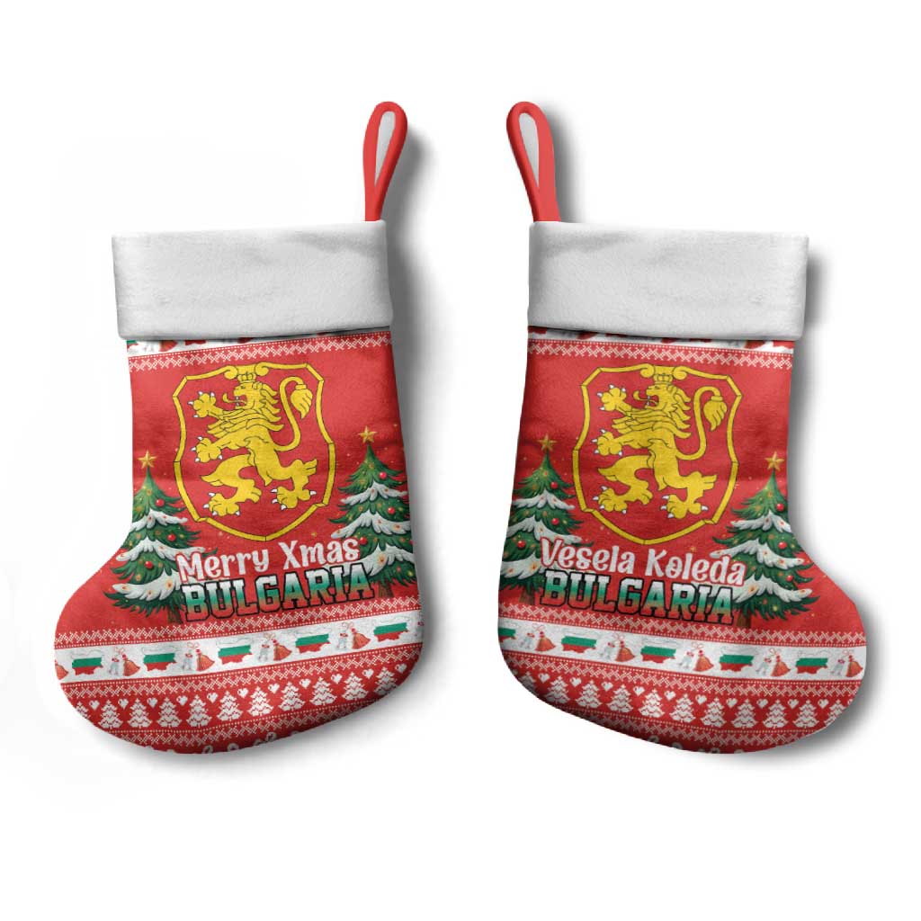 Bulgaria Christmas Stocking Merry Xmas Lion Crest - Wonder Print Shop