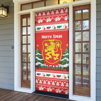 Bulgaria Christmas Door Cover Merry Xmas Lion Crest - Wonder Print Shop