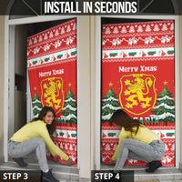 Bulgaria Christmas Door Cover Merry Xmas Lion Crest - Wonder Print Shop