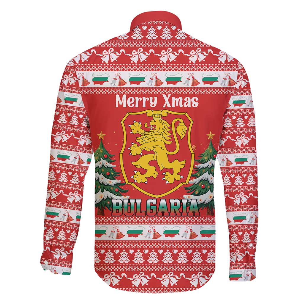 Bulgaria Christmas Family Matching Mermaid Dress and Hawaiian Shirt Merry Xmas Lion Crest - Wonder Print Shop