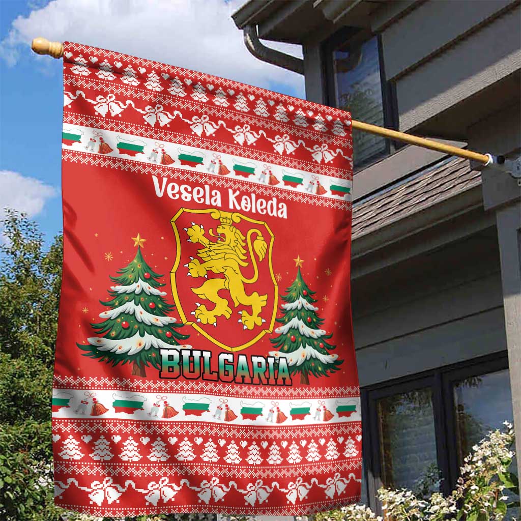 Bulgaria Christmas Garden Flag Merry Xmas Lion Crest - Wonder Print Shop