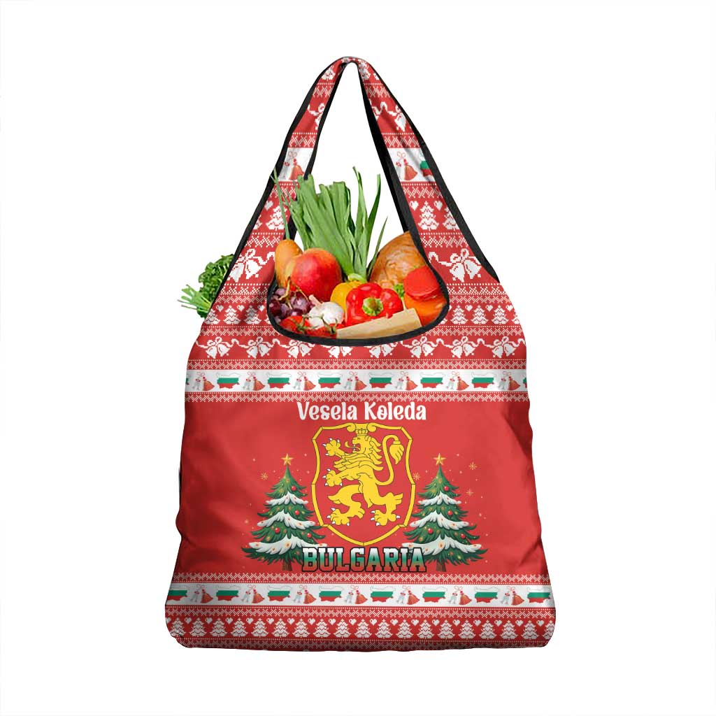 Bulgaria Christmas Grocery Bag Merry Xmas Lion Crest - Wonder Print Shop