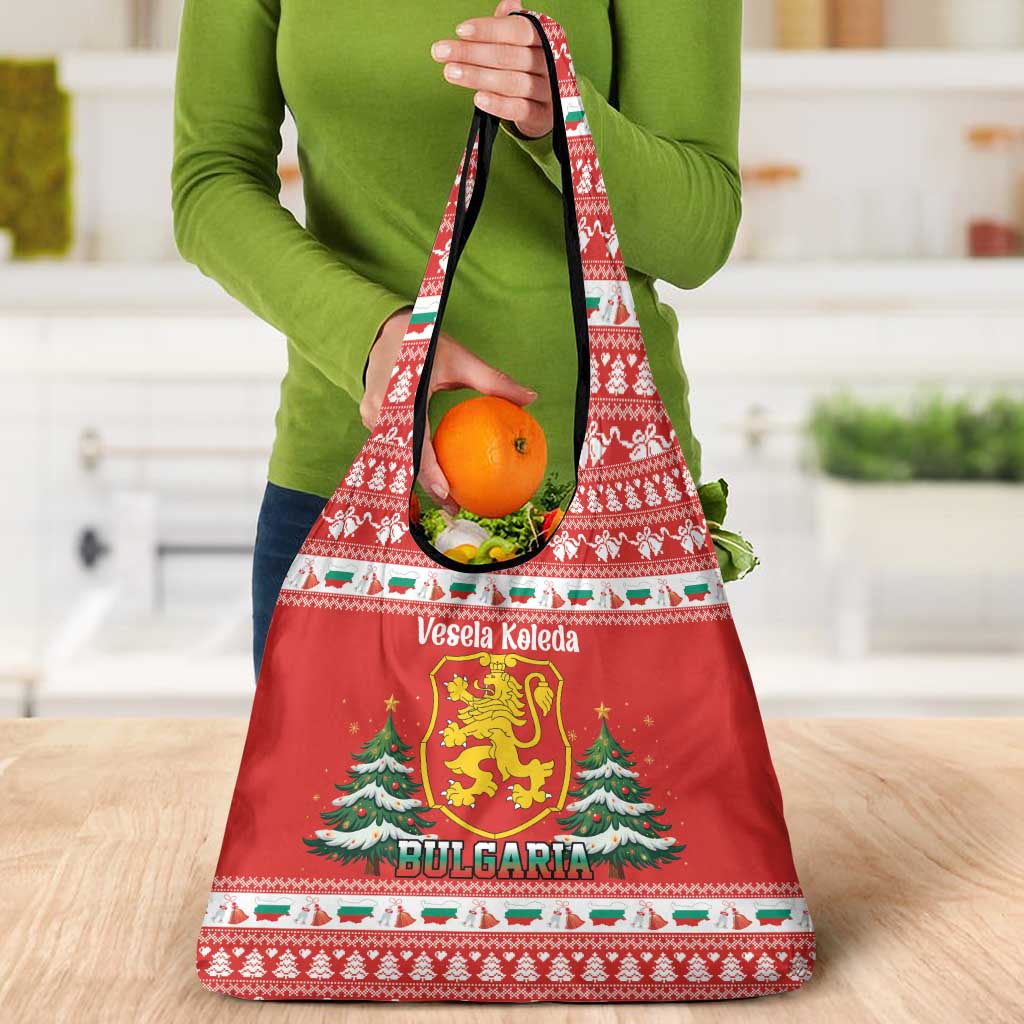Bulgaria Christmas Grocery Bag Merry Xmas Lion Crest - Wonder Print Shop