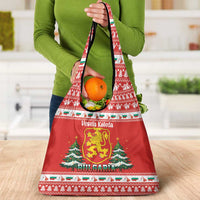 Bulgaria Christmas Grocery Bag Merry Xmas Lion Crest - Wonder Print Shop
