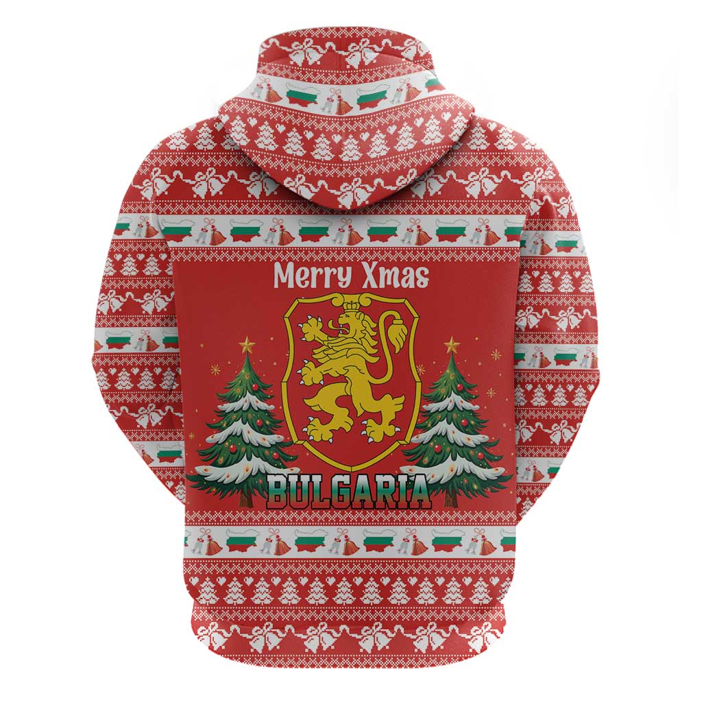 Bulgaria Christmas Hoodie Merry Xmas Lion Crest - Wonder Print Shop