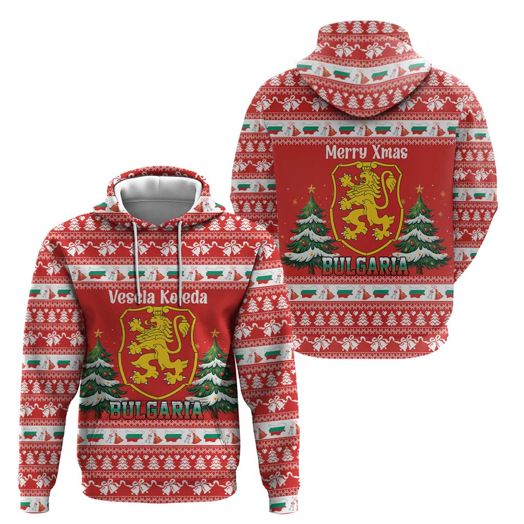 Bulgaria Christmas Hoodie Merry Xmas Lion Crest - Wonder Print Shop