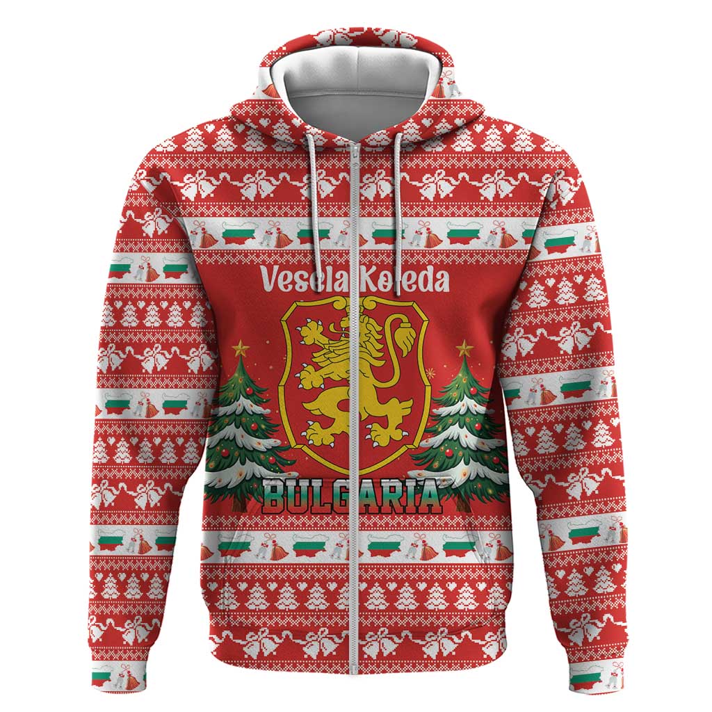 Bulgaria Christmas Hoodie Merry Xmas Lion Crest - Wonder Print Shop