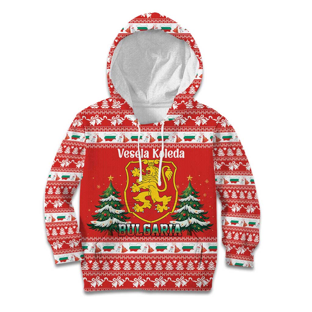 Bulgaria Christmas Kid Hoodie Merry Xmas Lion Crest - Wonder Print Shop