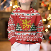 Bulgaria Christmas Kid Ugly Christmas Sweater Merry Xmas Lion Crest - Wonder Print Shop
