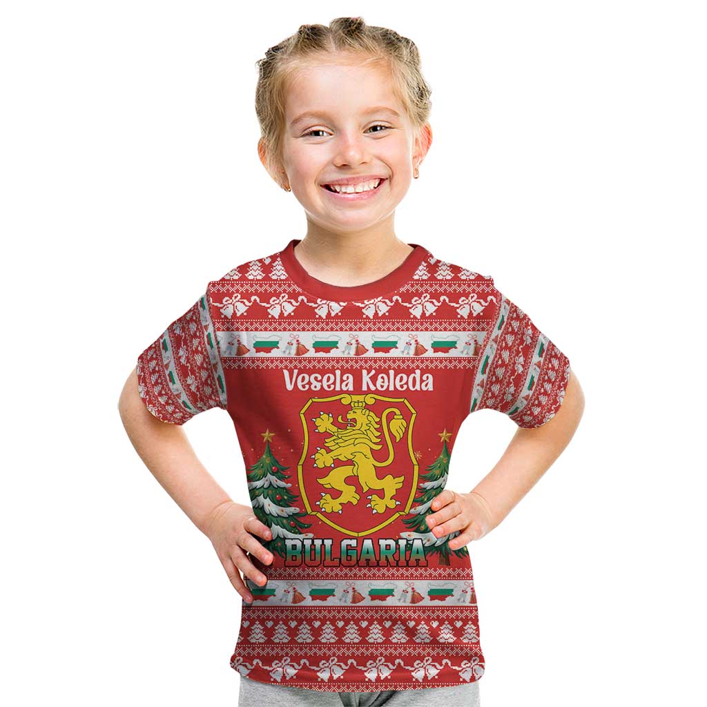 Bulgaria Christmas Kid T Shirt Merry Xmas Lion Crest - Wonder Print Shop