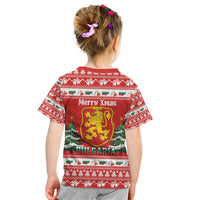 Bulgaria Christmas Kid T Shirt Merry Xmas Lion Crest - Wonder Print Shop