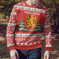Bulgaria Christmas Ugly Christmas Sweater Merry Xmas Lion Crest - Wonder Print Shop