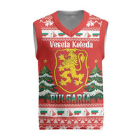 Bulgaria Christmas Knitted V-Neck Vest Merry Xmas Lion Crest - Wonder Print Shop