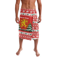 Bulgaria Christmas Lavalava Merry Xmas Lion Crest - Wonder Print Shop