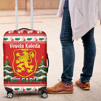 Bulgaria Christmas Luggage Cover Merry Xmas Lion Crest - Wonder Print Shop