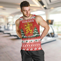 Bulgaria Christmas Men Tank Top Merry Xmas Lion Crest - Wonder Print Shop