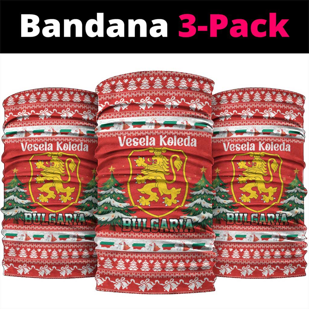 Bulgaria Christmas Neck Gaiter Merry Xmas Lion Crest - Wonder Print Shop